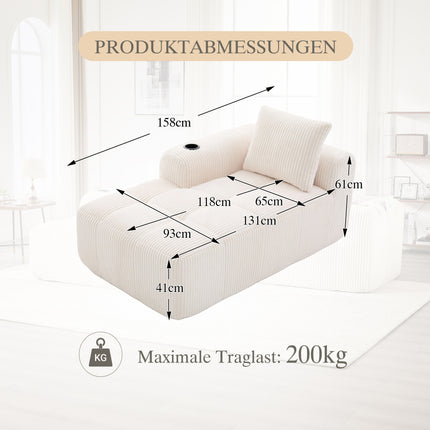 UNICORN Comfortable Recliner Sofa 158*93*61 Cm Beige Khaki Black Grey