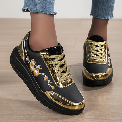 UNICORN Women's Low-Top Lace-Up Sneakers, All-Season Casual Shoes Round Toe Design