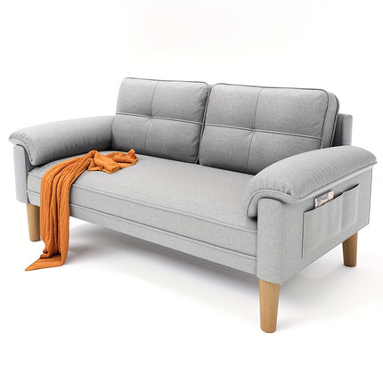 UNICORN Couch with Armrest And Side Pocket144 X 77 X 77 Cm Dark Grey/Light Grey