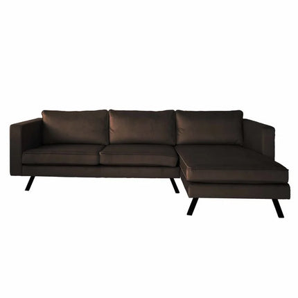 UNICORN Corner sofa velvet corner sofa gray brown anthracite length 150 width 270 height 85
