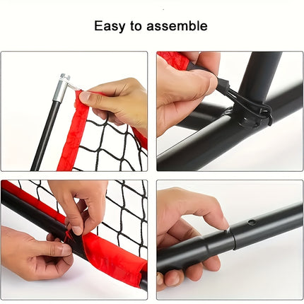 UNICORN Portable Football Throwing Net 5 Target Red Black Yellow