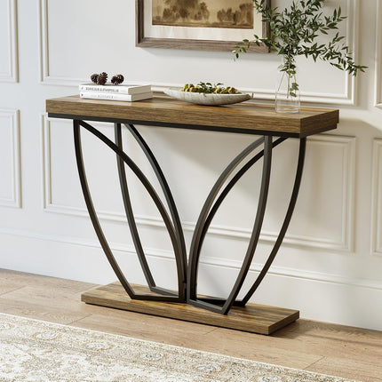 UNICORN Industrial Rustic Brown Sofa Table - Height After Assembly: 27 Inches