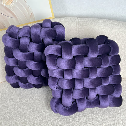 UNICORN 2pcs Set of Golden Velvet Hand-Knotted Square Decorative Pillows different colors