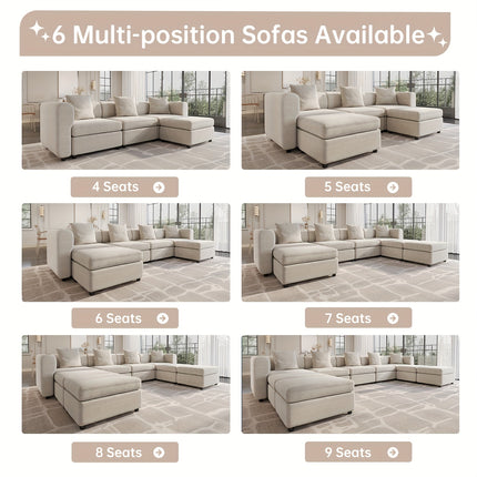UNICORN Modern Modular Sectional Sofa Living Room Furniture Beige