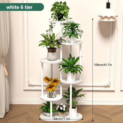 UNICORN 1pc Modern Wood Plant Stand White and Black