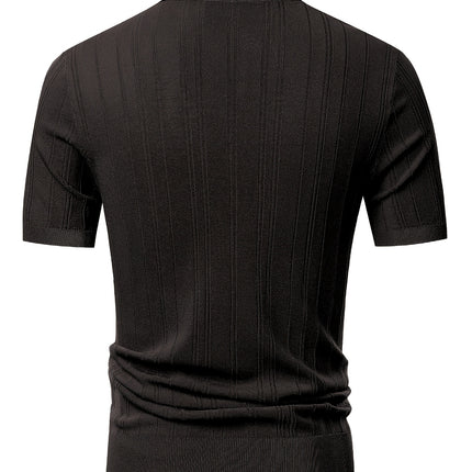 UNICORN Men' Breathable Short-Sleeve -Look Half-Zip Collar Shirt s m l xl xxl