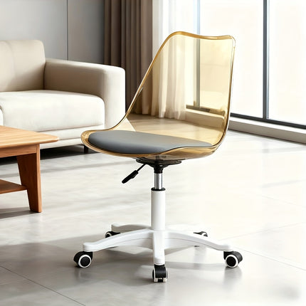 UNICORN Backrest Chair 360-Degree Rotating Office Chair Transparant Gray yellow Pink