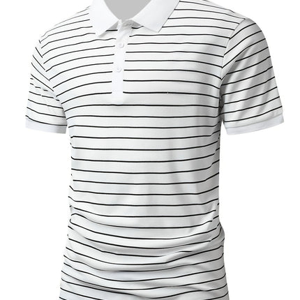 UNICORN Casual Striped Golf Shirt Breathable Short Sleeve Summer Top s m l xl xxl