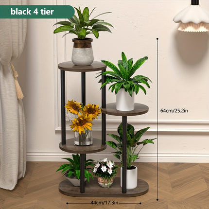 UNICORN 1pc Modern Wood Plant Stand White and Black