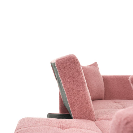 UNICORN Modern minimalist sofa bed size: 175*64*72 cm angle adjustable gold bed legs sofa with cushions side storage pockets