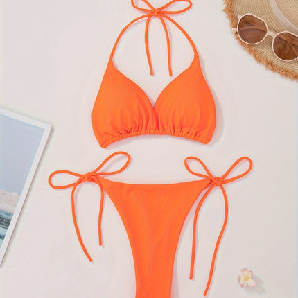 UNICORN Solid Color Sexy Rope Style Bikini Swimwear for Fashionable Women s m l