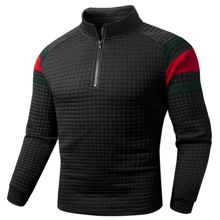 UNICORN Half Zipper Sweatshirt Versatile Color Block Long Sleeve Men'S s m l xl xxl