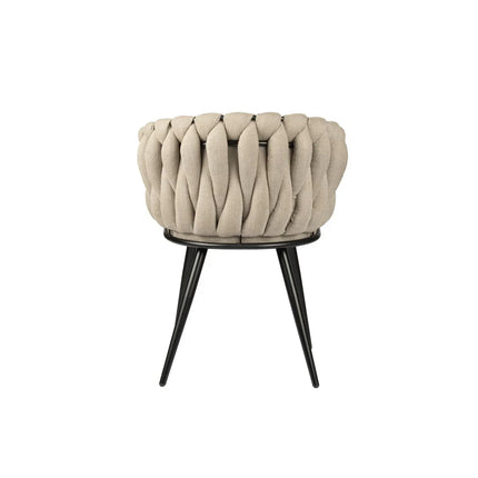 UNICORN bucket chair wave beige (Set of 2) 54x60x78.50 cm