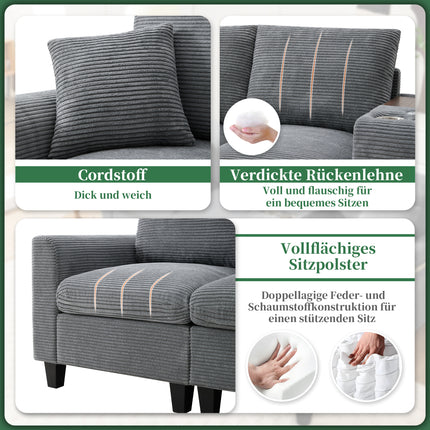 UNICORN Modern L-shaped sofa the first choice for small apartments Gray Beige