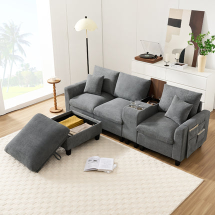 UNICORN Modern L-shaped sofa the first choice for small apartments Gray Beige