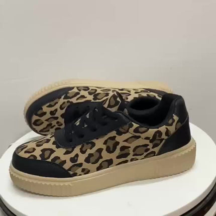 UNICORN Women' Leopard Print Sneakers - Lightweight Breathable Mesh Low-Top