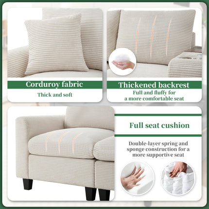 UNICORN Modern L-shaped sofa the first choice for small apartments Gray Beige