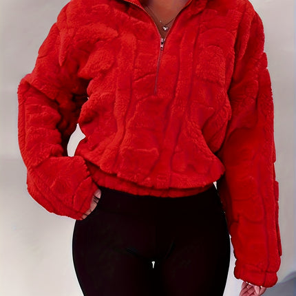 UNICORN Women'S Fashion Long Sleeve Short Plush Jacket s m l xl xxl