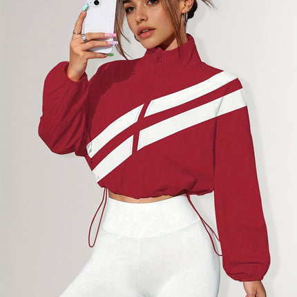 UNICORN Sports Zip-Up Stand Collar Jacket with Drawstring Hem Suitable for Running s m l