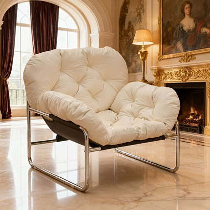 UNICORN Modern Luxury Convertible Recliner Chair with Footrest Black White Brown