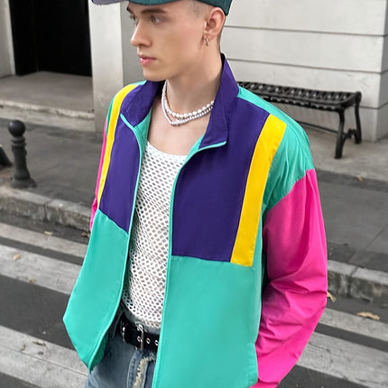 UNICORN Men'S Color-Blocked Patchwork Jacket s m l xl xxl