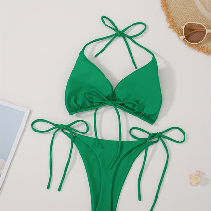 UNICORN Solid Color Sexy Rope Style Bikini Swimwear for Fashionable Women s m l