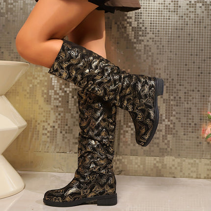 UNICORN Ladies Colorful Butterfly Series Features Stylish And Versatile High-Heeled Boots