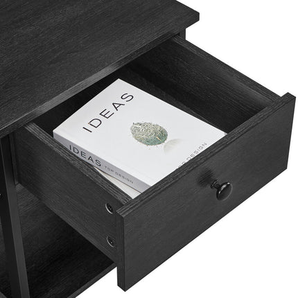 UNICORN Bedside table bedroom furniture brown black Width 40 cm Depth 40 cm Height 55 cm
