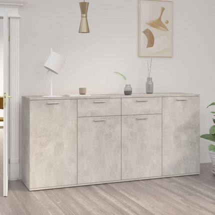 UNICORN Dresser wall unit country light brown white baton gray Width 160 cm Depth 36 cm Height 75 cm
