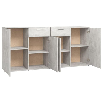 UNICORN Dresser wall unit country light brown white baton gray Width 160 cm Depth 36 cm Height 75 cm