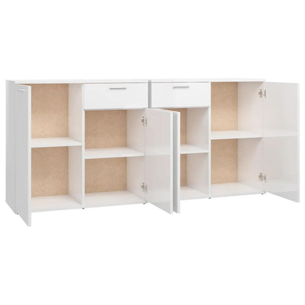 UNICORN Dresser wall unit country light brown white baton gray Width 160 cm Depth 36 cm Height 75 cm