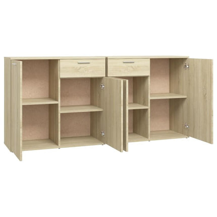 UNICORN Dresser wall unit country light brown white baton gray Width 160 cm Depth 36 cm Height 75 cm