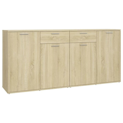 UNICORN Dresser wall unit country light brown white baton gray Width 160 cm Depth 36 cm Height 75 cm