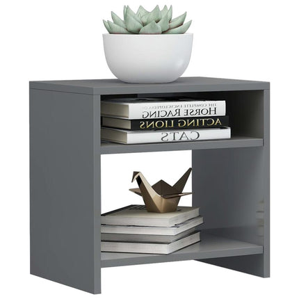 UNICORN Bedside table bedroom furniture modern dark gray concrete gray Width 40 cm Depth 30 cm Height 40 cm