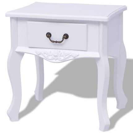 UNICORN Bedside table bedroom furniture country white Width 43 cm Depth 33 cm Height 45.5 cm