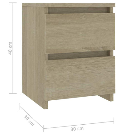 UNICORN Bedside table bedroom furniture light brown gray Width 30 cm Depth 30 cm Height 40 cm