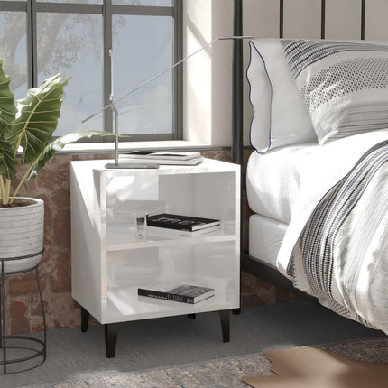 UNICORN Bedside table bedroom furniture black and white Width 40 cm Depth 30 cm Height 50 cm