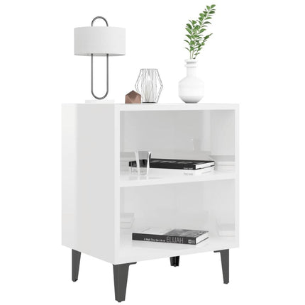 UNICORN Bedside table bedroom furniture black and white Width 40 cm Depth 30 cm Height 50 cm