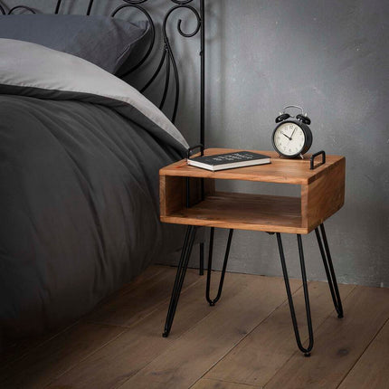 UNICORN Bedside table bedroom furniture side table brown Width 40 cm Depth 34 cm Height 48 cm