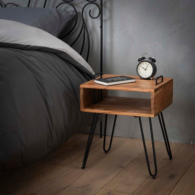 UNICORN Bedside table bedroom furniture side table brown Width 40 cm Depth 34 cm Height 48 cm