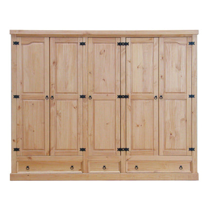 UNICORN Wardrobe Country White Oak Brown Width 244 cm Depth 58 cm Height 196 cm
