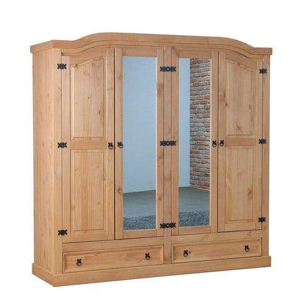 UNICORN Wardrobe country white oak brown Width 199 cm Depth 53 cm Height 202 cm