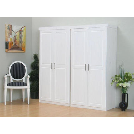 UNICORN Wardrobe country white Width 190 cm Depth 50 cm Height 190 cm