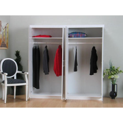 UNICORN Wardrobe country white Width 190 cm Depth 50 cm Height 190 cm