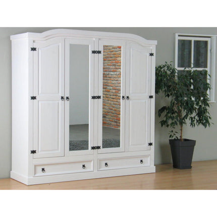 UNICORN Wardrobe country white oak brown Width 199 cm Depth 53 cm Height 202 cm