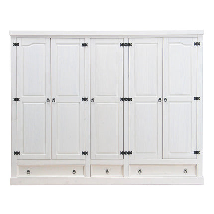 UNICORN Wardrobe Country White Oak Brown Width 244 cm Depth 58 cm Height 196 cm