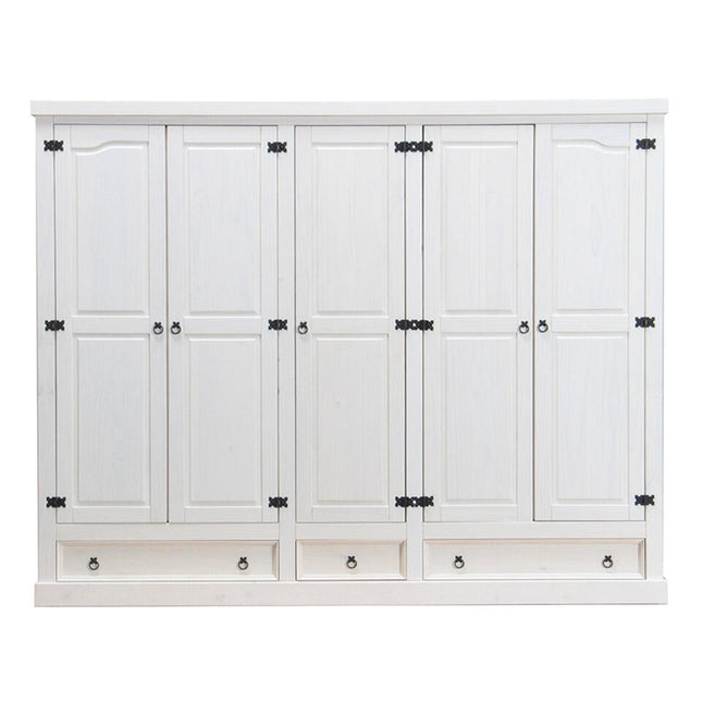 UNICORN Wardrobe Country White Oak Brown Width 244 cm Depth 58 cm Height 196 cm