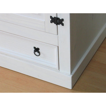 UNICORN Wardrobe country oak dark brown white Width 243 cm Depth 57 cm Height 193 cm
