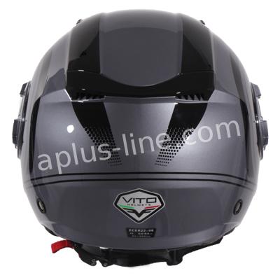 Scooter bromfiets zomerhelm jet helm vito isola roof boxer maten xs s m l xxl | Scooterhelm