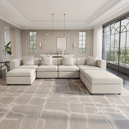 UNICORN Modern Modular Sectional Sofa Living Room Furniture Beige